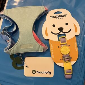 Touchdog Small Stylish No Pull Small Dog/Cat Harness &Leash Set Unisex Colorful